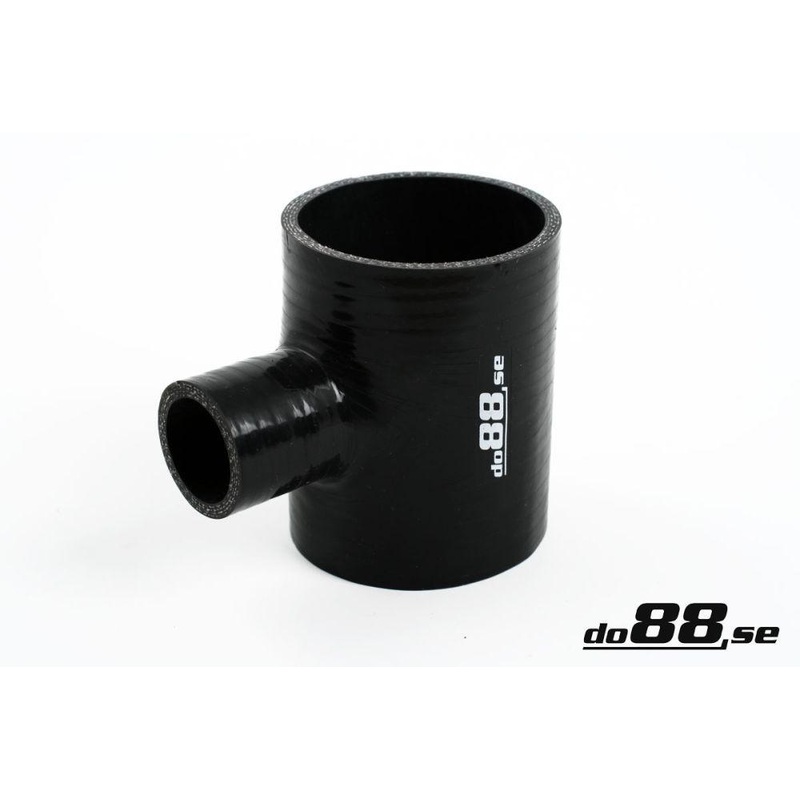 Silicone Hose Black T 3” + 1”  (76mm+25mm)