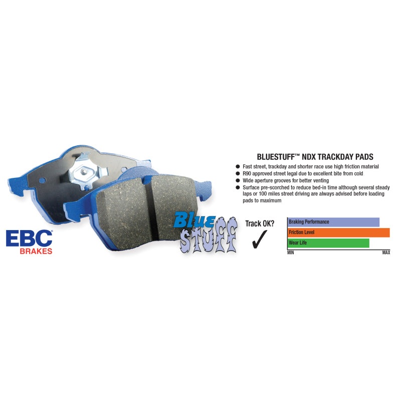 EBC 01-05 Chevrolet Trailblazer Bluestuff Front Brake Pads