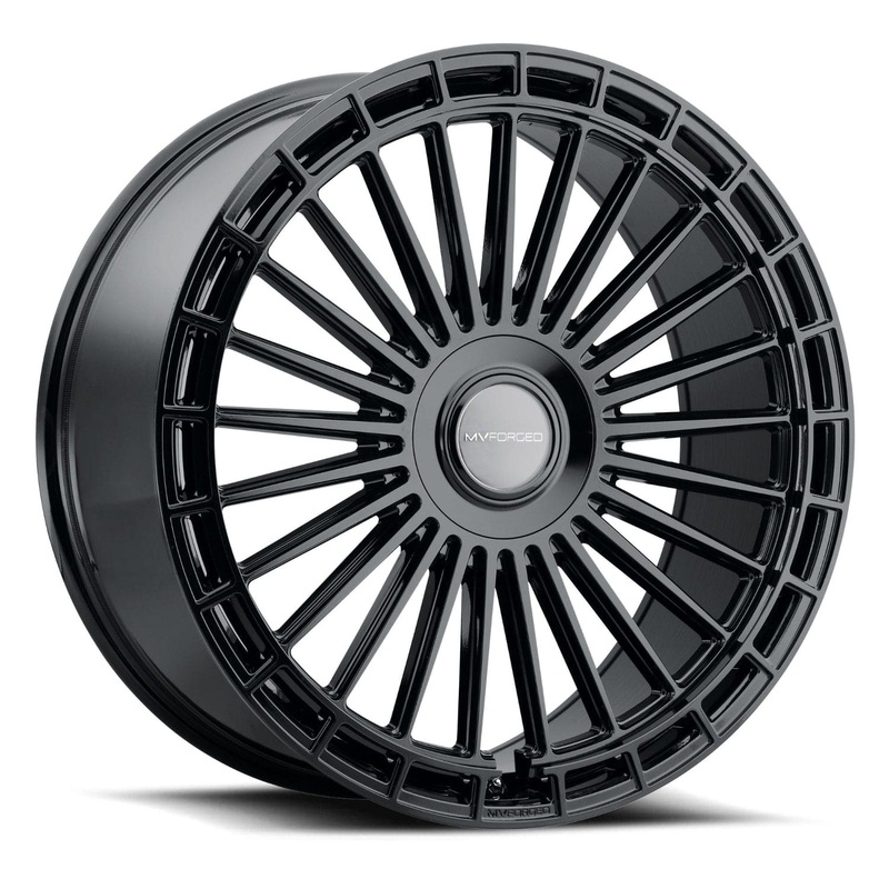 MV Forged MVF40 22″ 5×110 up to 5×130 Gloss Black (Custom Wheel)
