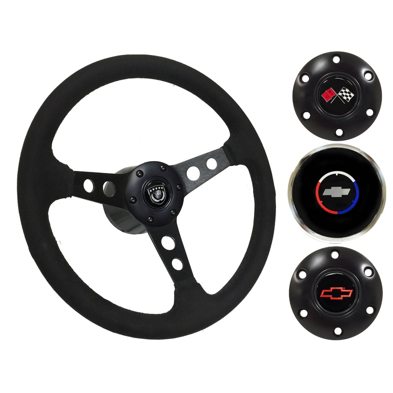 1984-89 Corvette Steering Wheel Kit | Black Ultralux Suede | ST3583BLK