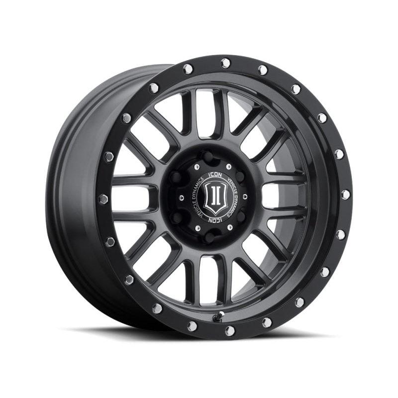 ICON Alpha 17×8.5 5×5 0mm Offset 4.75in BS 71.5mm Bore Gun Metal Wheel
