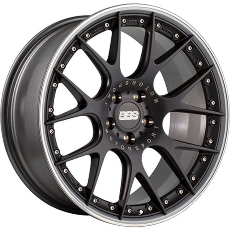 BBS CH-RII 21×9.5 5×112 ET33 Satin Black Center Platinum Lip SS Rim Prot Wheel -82mm PFS/Clip Req | CH602BPPO