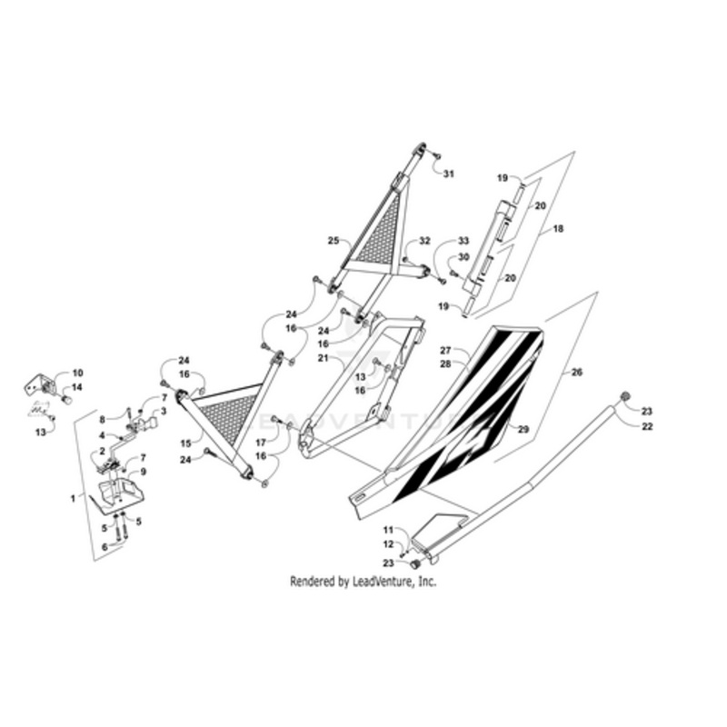Door Latch Bracket-Rear-Right by Arctic Cat