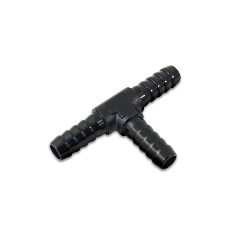 Vibrant 3/16in Barbed Tee Adapter – Black Anodized