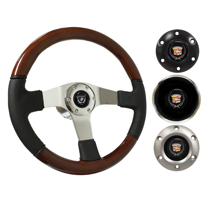 1969-89 Cadillac Steering Wheel Kit | Mahogany Wood – Leather | ST3019