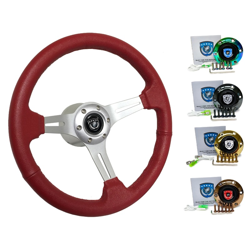 1998+ Audi A4 Steering Wheel Kit | Red Leather | ST3014RED