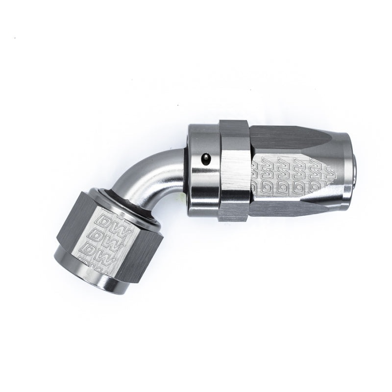 DeatschWerks 8 AN Female Flare Swivel 60-degree Hose End CPE – Anodized DW Titanium (6-02-0822)