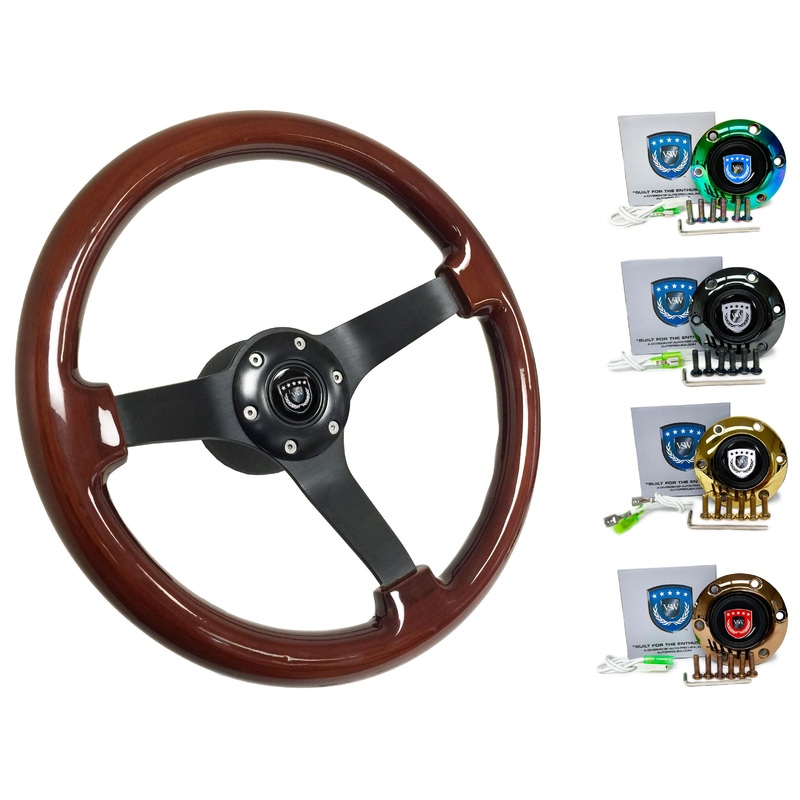 Hyundai Accent Steering Wheel Kit | Mahogany Wood |  ST3127