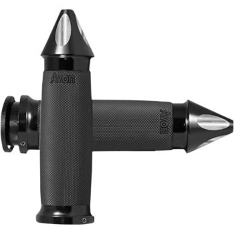 Indian Custom Contour Grips – Spike – Black by Avon Grips