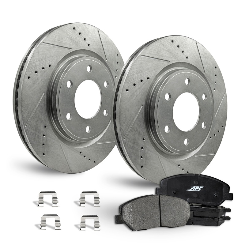 APF Front Brake Kit Rotors and Pads for Chevrolet SSR 2003-2006