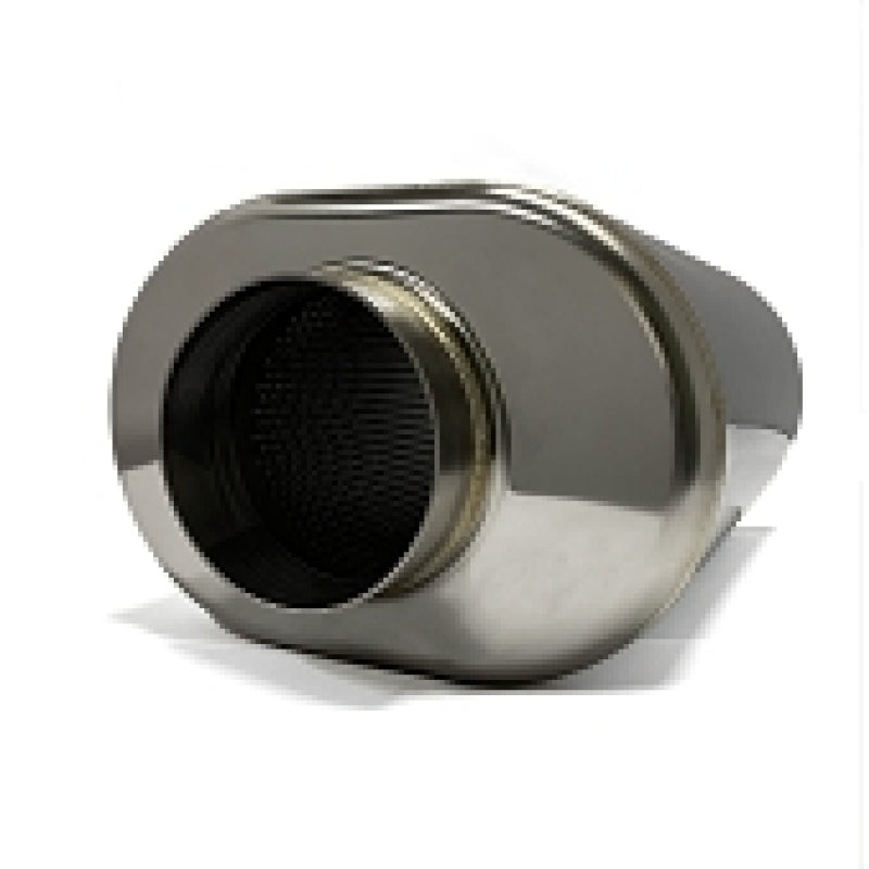 Stainless Bros 3.5in x 12.0in OAL SS304 Oval Muffler – Polished
