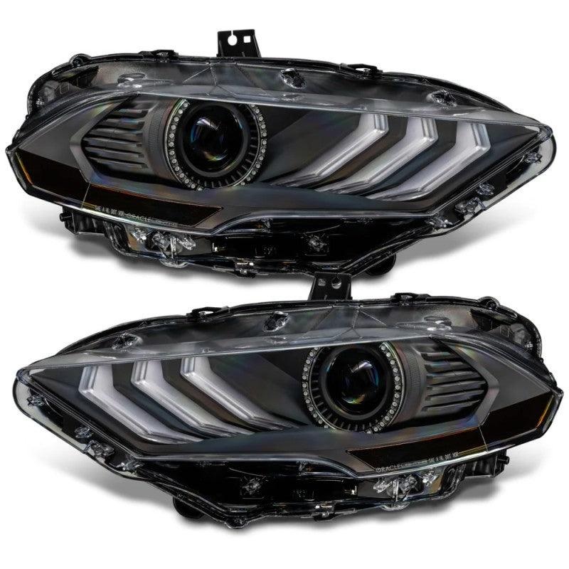 Oracle Lighting 18-23 Ford Mustang Dynamic ColorSHIFT LED Headlights – Black Series