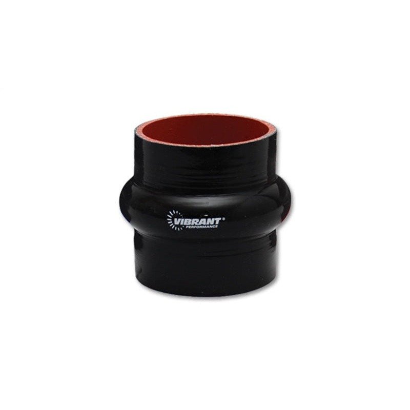 Vibrant 4 Ply Reinforced Silicone Hump Hose Connector – 2.25in I.D. x 3in long (BLACK)