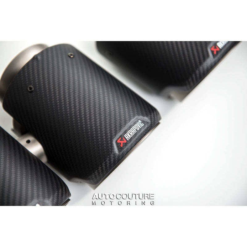 Akrapovic 2021+ BMW M3 (G80) M4 (G82) Black Carbon Tail Pipe Set (Classic Carbon Design)