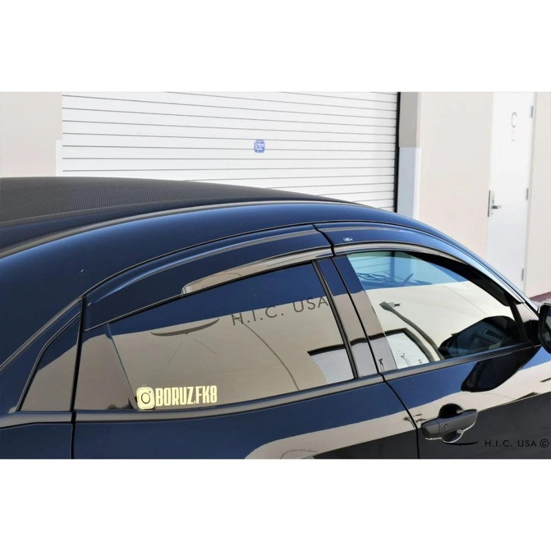 HIC USA Side Visor / Spoiler Kit | 17-21 Civic Hatch