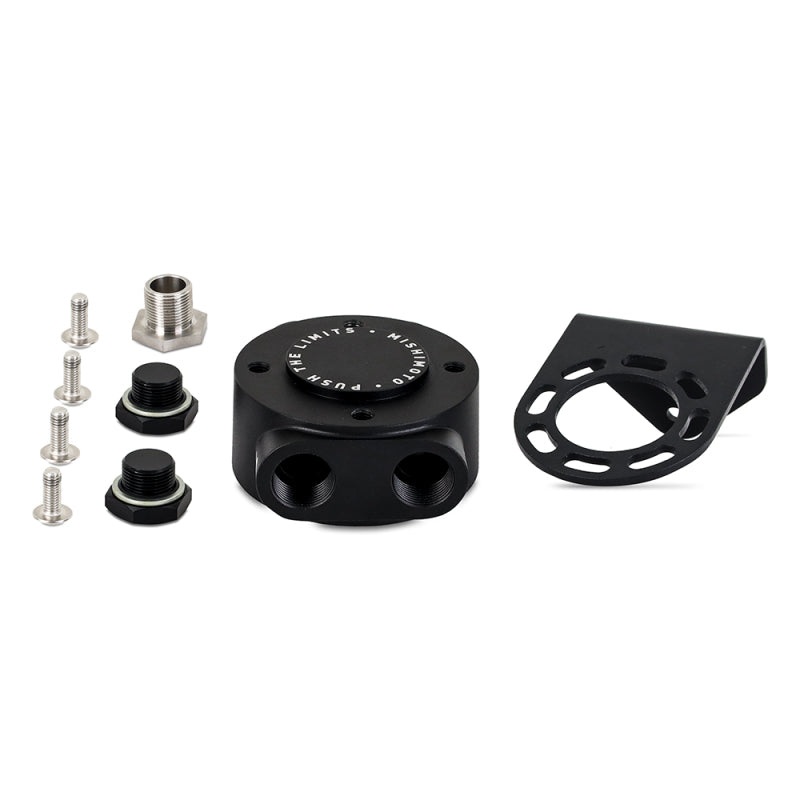 Mishimoto M22 x 1.5 – Remote Oil Filter Mount – Black