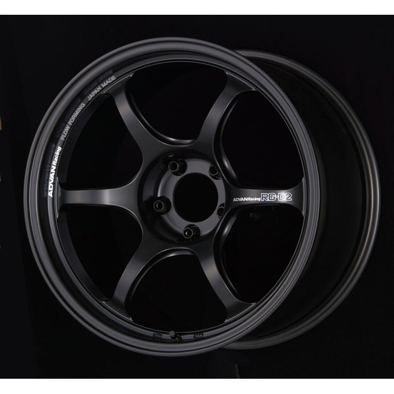 Advan RG-D2 18×8.5 +37 5-114.3 Semi Gloss Black Wheel