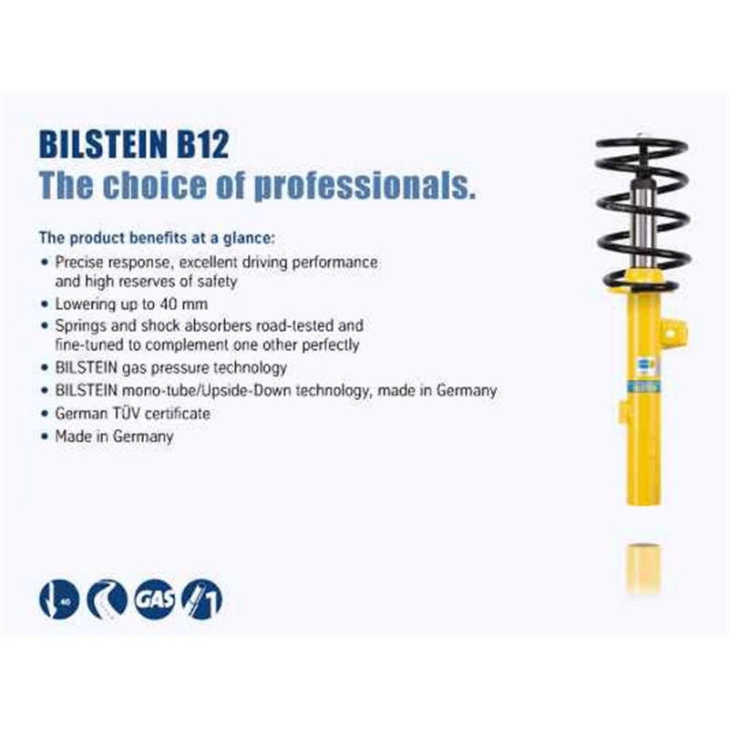 Bilstein B12 2009 Audi A4 Quattro Base Front and Rear Suspension Kit