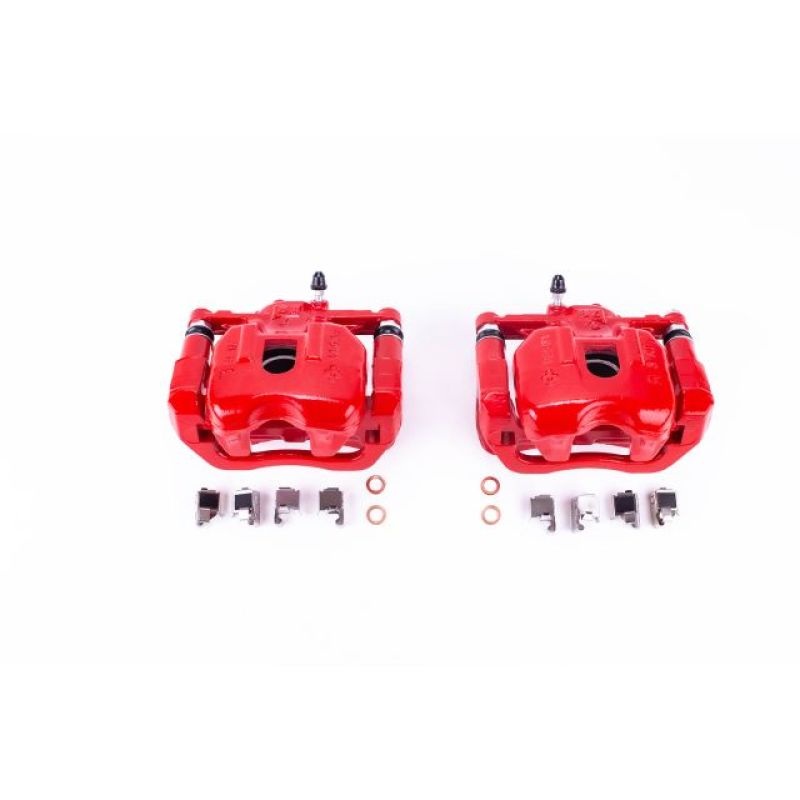 Power Stop 96-00 Toyota RAV4 Front Red Calipers w/Brackets – Pair