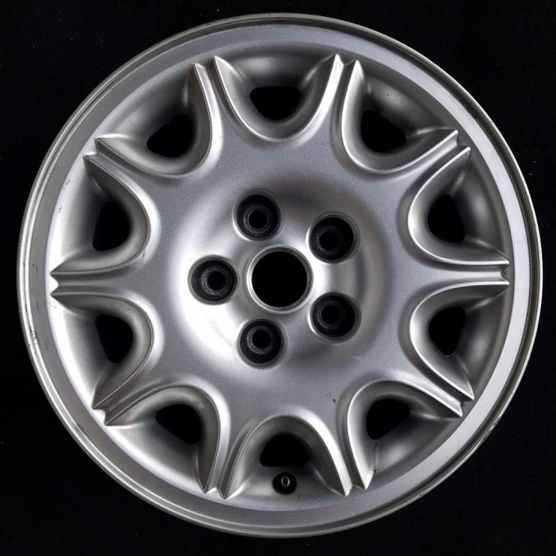 16″ XJ8 98-99 16×7 alloy w/exposed lug nuts 10-triangle slots Original OEM Wheel Rim