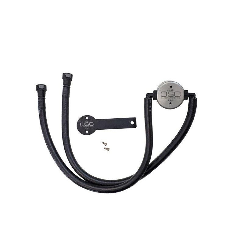 J&L 16-24 Chevrolet Camaro LT1 6.2L Drivers Side Oil Separator 3.0 – Clear Anodized