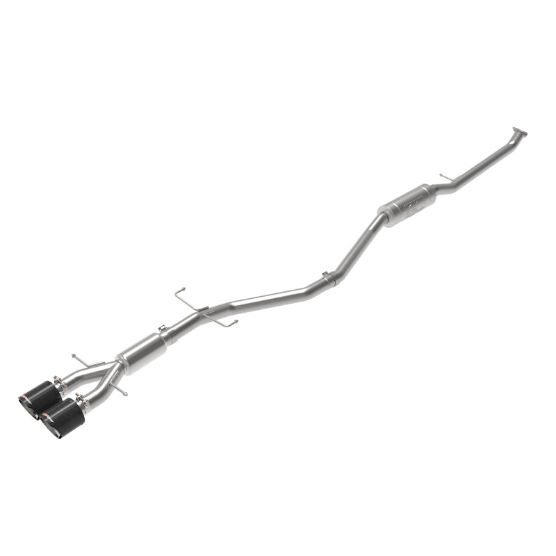aFe Takeda 2.5in 304SS Cat-Back Exhaust System w/ Carbon Tips Honda Civic Si 2017-2020 | 49-36619-C