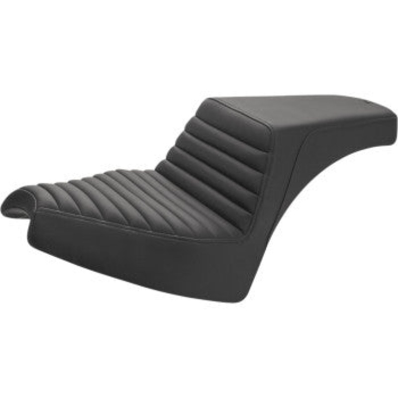 Step-Up Seat – Front Tuck-n’-Roll / Rear Smooth – Black by Saddlemen