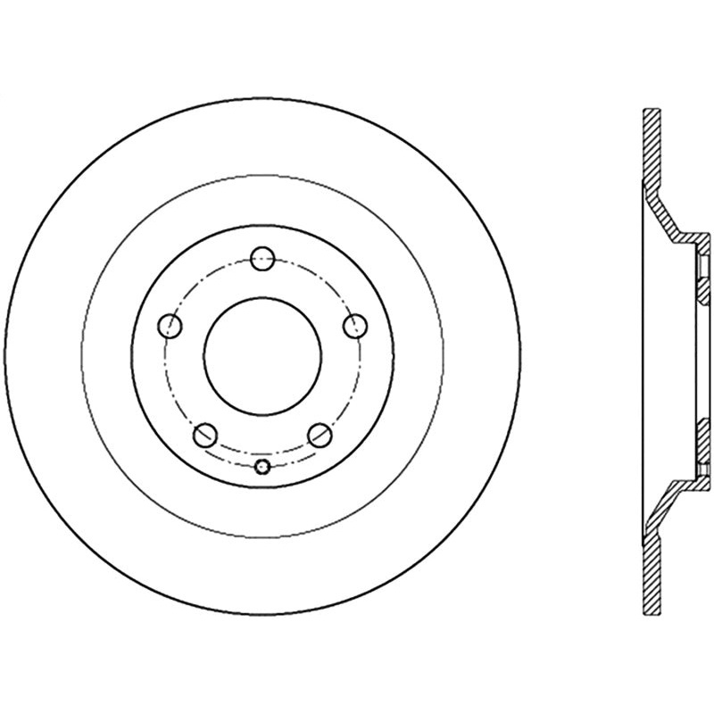 Stoptech 13-18 Mazda CX-5 Rear Premium Solid Cryostop Brake Rotor