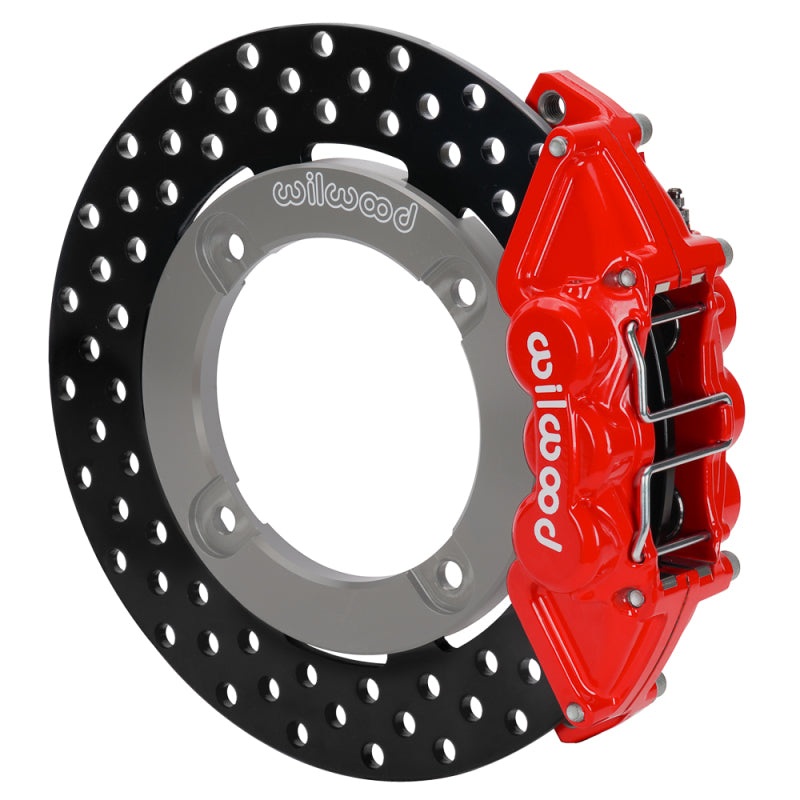 Wilwood 19-22 Honda Talon 1000 Red 4-Piston Rear Kit 11.25in – Drilled Rotors