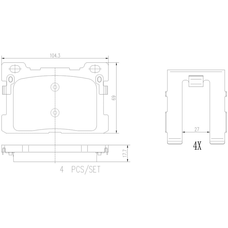 PRIME Low-Met Rear Disc Brake Pad Set – P30130
