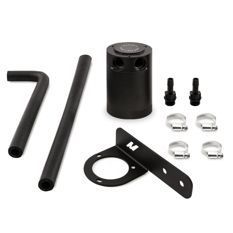 Mishimoto 2016+ Honda Civic 1.5L Turbo Baffled Oil Catch Can Kit – Black (PCV Side)