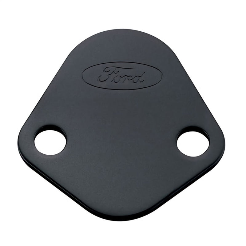 Ford Racing Fuel Pump Block Off Plate – Black Crinkle Finish w/ Ford Oval