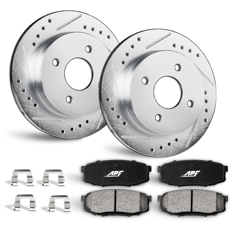 APF Front Brake Kit Rotors and Pads for Honda Civic 1996-2005