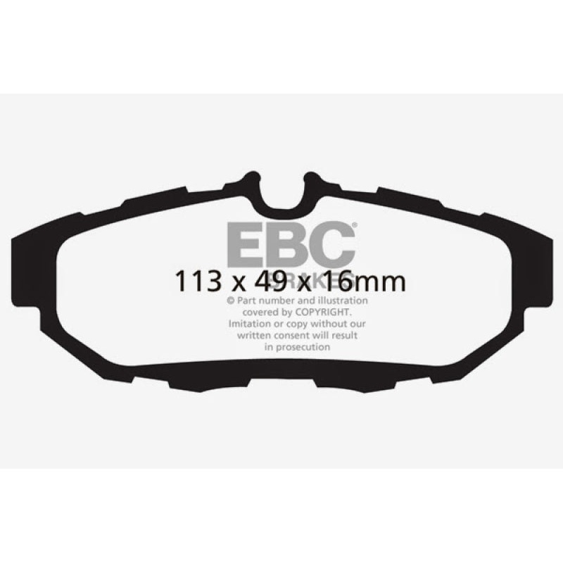EBC 10-14 Ford Mustang 3.7 Ultimax2 Rear Brake Pads
