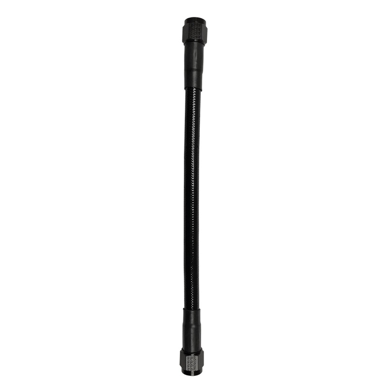 Fragola -10AN Ext Black PTFE Hose Assembly Straight x Straight 24in