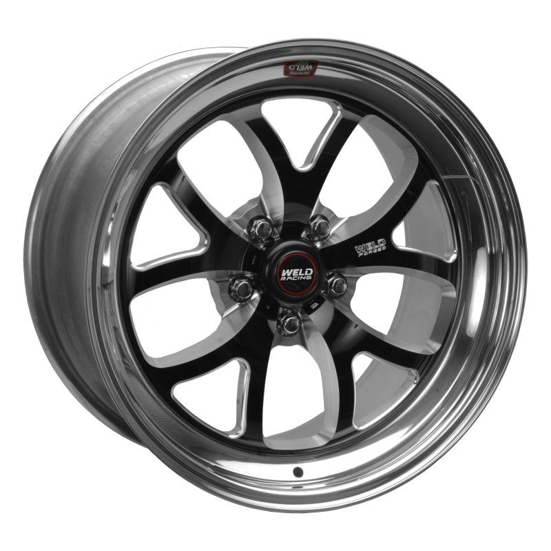 Weld S76 18×9 / 5×4.75 BP / 5.2in. BS Black Wheel (Medium Pad) – Non-Beadlock