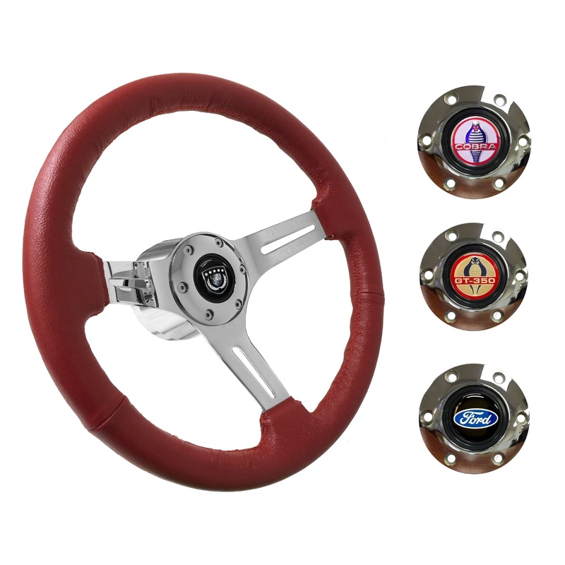 1984-04 Ford Mustang Steering Wheel Kit | Red Leather | ST3012RED