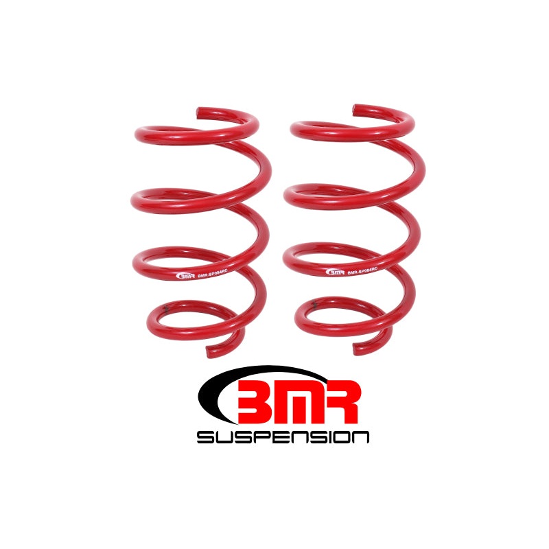 BMR 15-17 S550 Mustang Front Handling Version Lowering Springs – Red