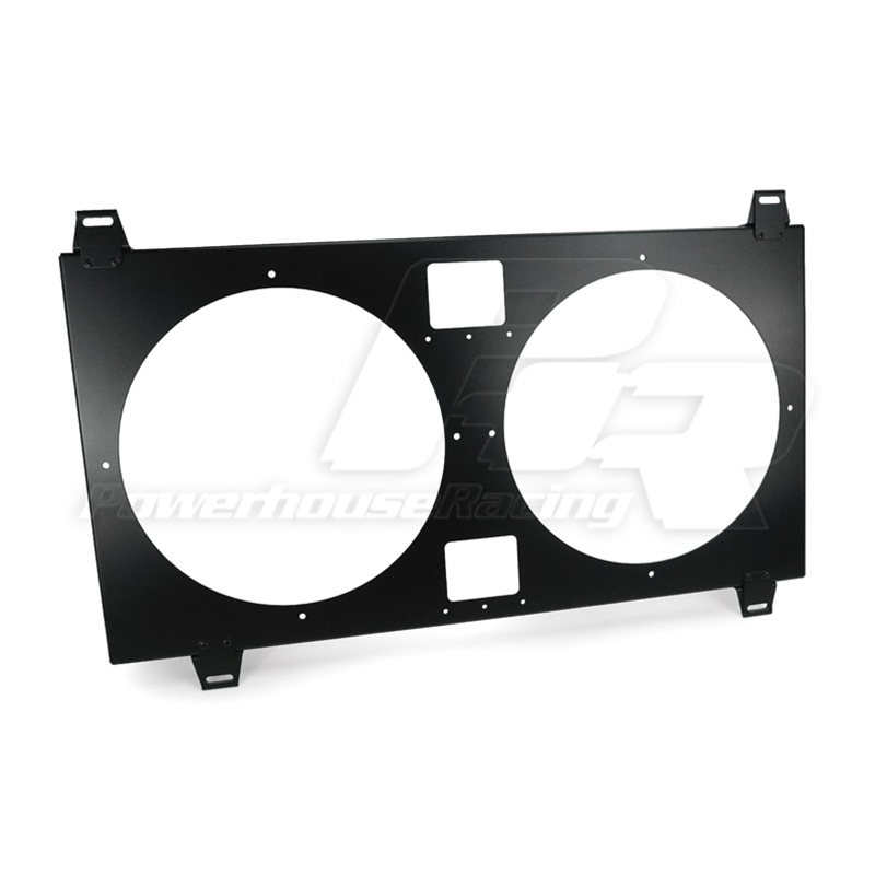 PHR Dual High Performance SPAL Fan Shroud, Shroud Only – Matte black powder coat finish