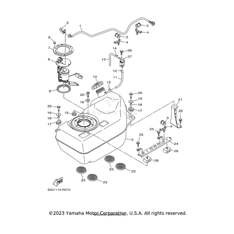 Stay, Fuel Tank 1 by Yamaha
