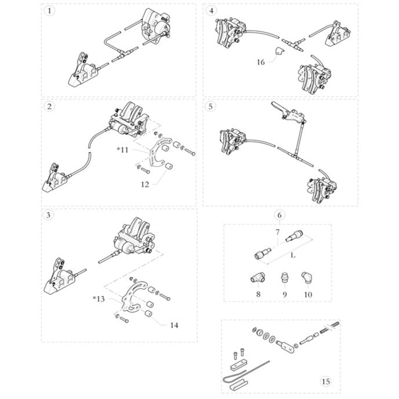 100. 10.8639.00 Birel Manual Hand Operated Front Brake System