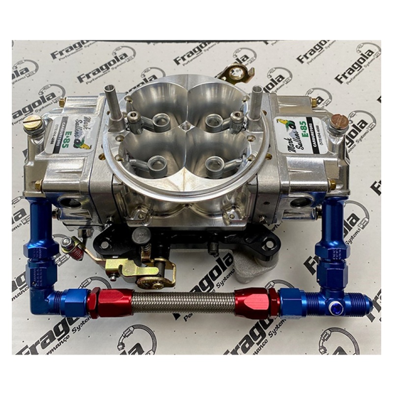 Fragola 7/8 -20 Dual Inlet 4500 -6AN Fuel Line Kit Chrome