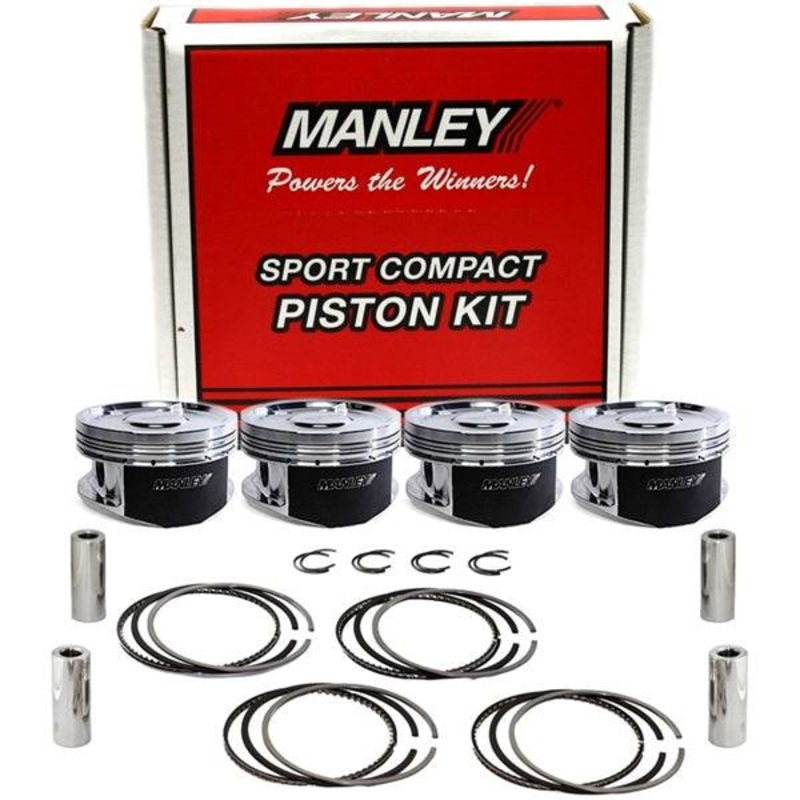 Manley PLATINUM SERIES Turbo Tuff Forged Pistons Subaru WRX EJ255 100mm +0.5mm -22cc Dish 8.5:1