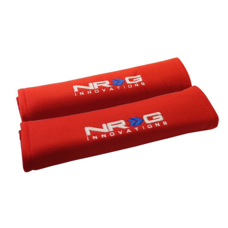 NRG Seat Belt Pads 2.7in. W x 11in. L (Red) Short – 2pc